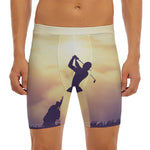 Pro Golf Swing Print Men's Long Boxer Briefs
