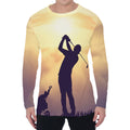 Pro Golf Swing Print Men's Long Sleeve T-Shirt