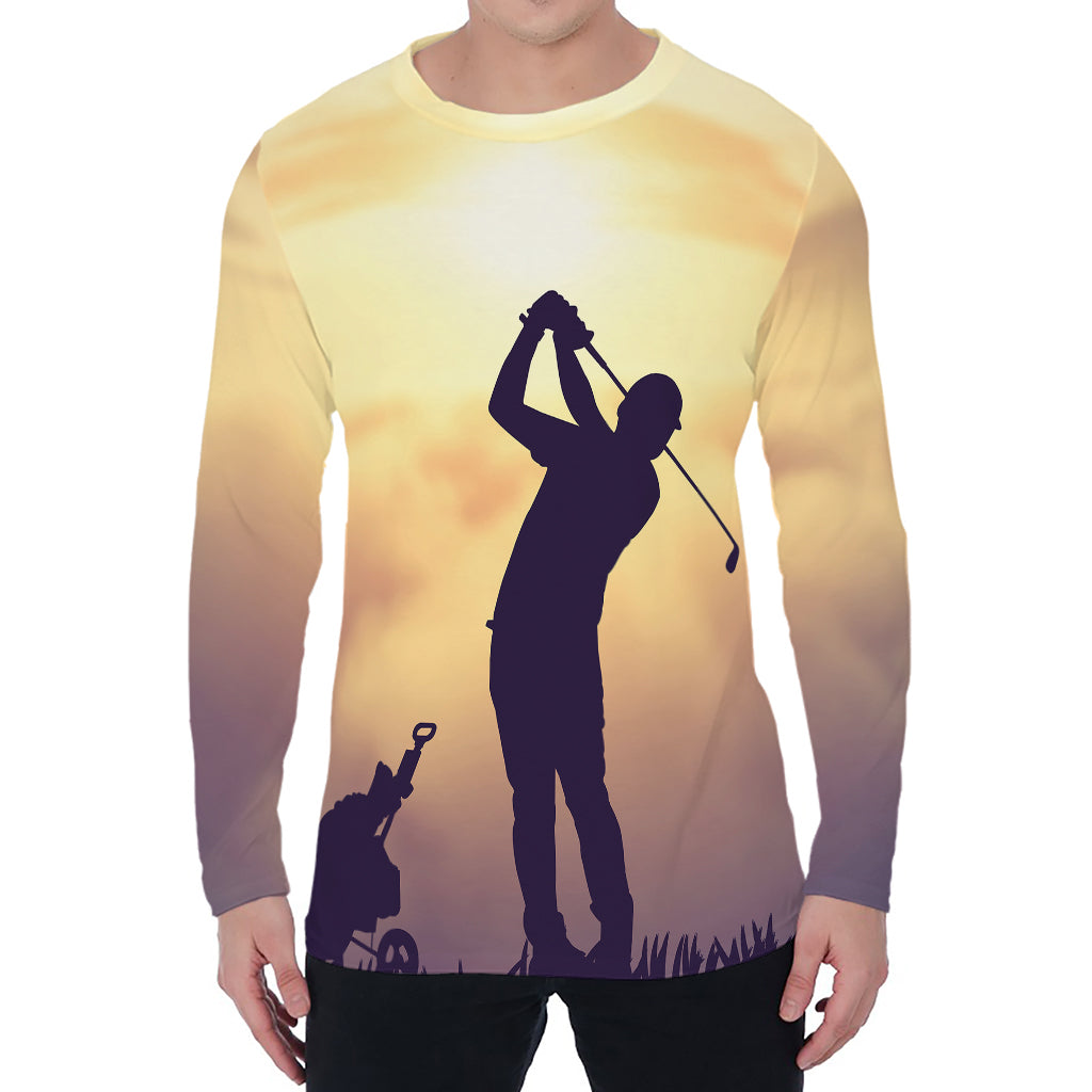 Pro Golf Swing Print Men's Long Sleeve T-Shirt