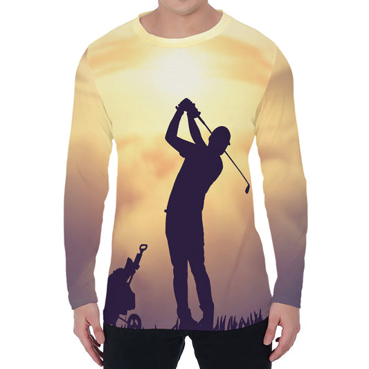 Pro Golf Swing Print Men's Long Sleeve T-Shirt