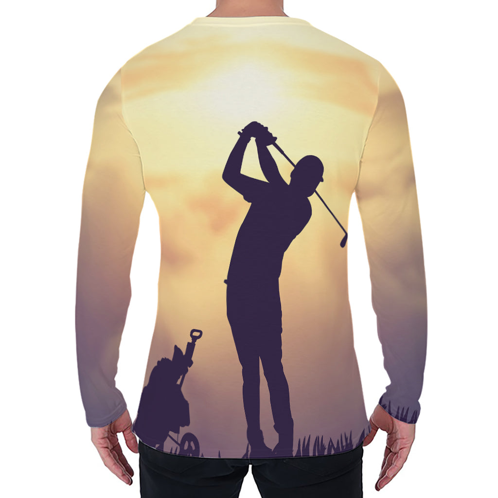 Pro Golf Swing Print Men's Long Sleeve T-Shirt