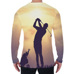 Pro Golf Swing Print Men's Long Sleeve T-Shirt