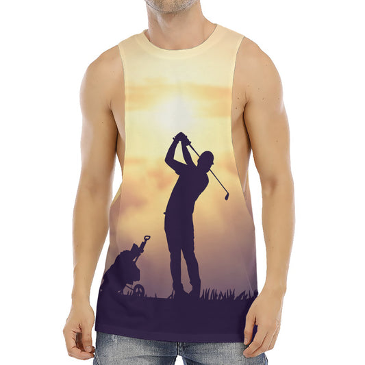 Pro Golf Swing Print Men's Muscle Tank Top