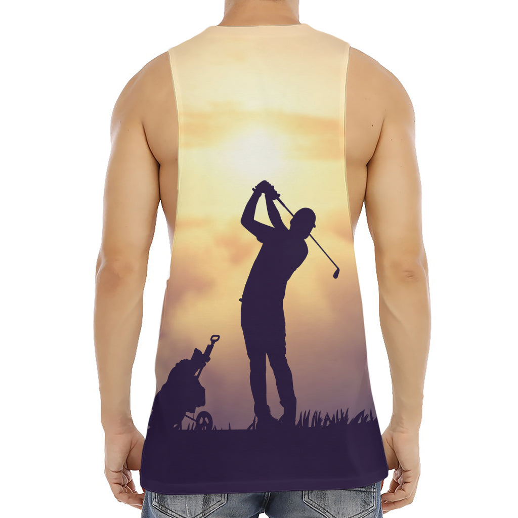Pro Golf Swing Print Men's Muscle Tank Top