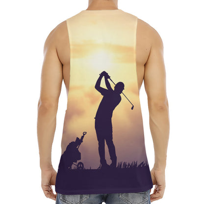 Pro Golf Swing Print Men's Muscle Tank Top