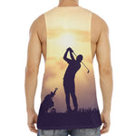 Pro Golf Swing Print Men's Muscle Tank Top