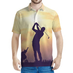 Pro Golf Swing Print Men's Polo Shirt
