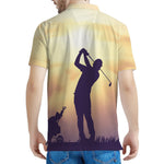 Pro Golf Swing Print Men's Polo Shirt