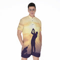 Pro Golf Swing Print Men's Romper