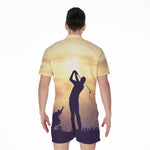 Pro Golf Swing Print Men's Rompers