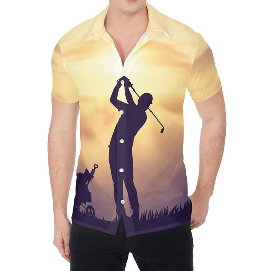 Pro Golf Swing Print Men's Shirt