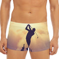 Pro Golf Swing Print Men's Short Boxer Briefs
