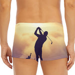Pro Golf Swing Print Men's Short Boxer Briefs