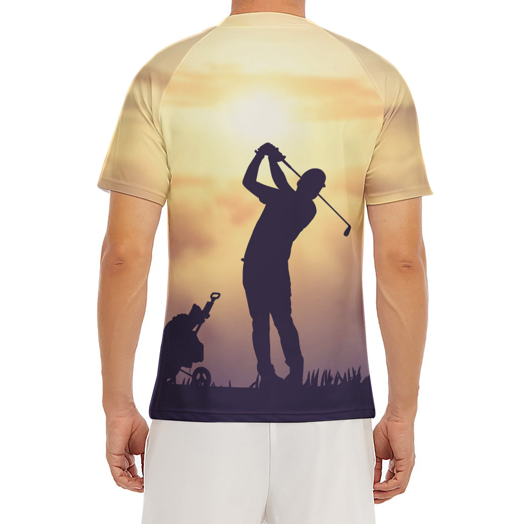 Pro Golf Swing Print Men's Short Sleeve Rash Guard