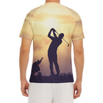 Pro Golf Swing Print Men's Short Sleeve Rash Guard