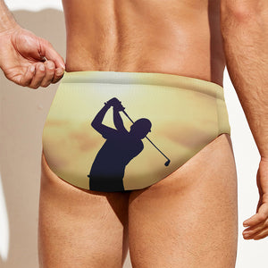 Pro Golf Swing Print Men's Swim Briefs