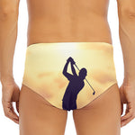 Pro Golf Swing Print Men's Triangle Swim Briefs