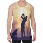 Pro Golf Swing Print Men's Velvet Tank Top