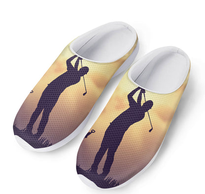 Pro Golf Swing Print Mesh Casual Shoes
