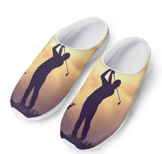 Pro Golf Swing Print Mesh Casual Shoes