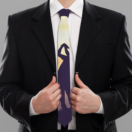 Pro Golf Swing Print Necktie