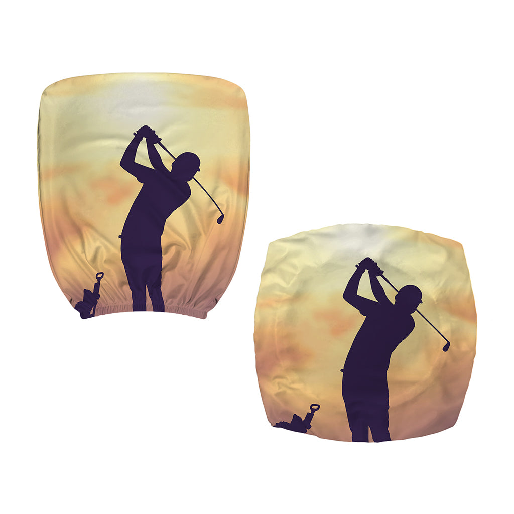 Pro Golf Swing Print Office Chair Cover