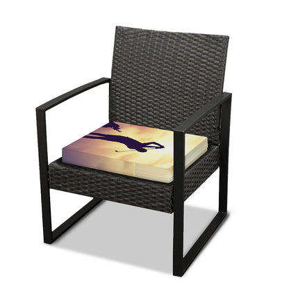 Pro Golf Swing Print Outdoor Seat Cushion Cover