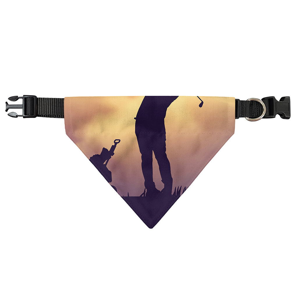 Pro Golf Swing Print Over The Collar Dog Bandana
