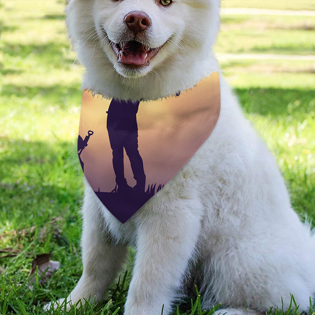 Pro Golf Swing Print Over The Collar Dog Bandana