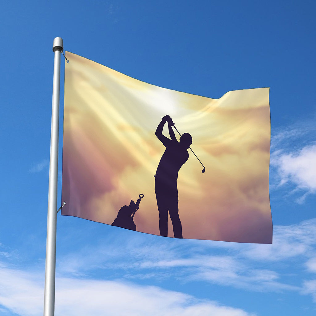 Pro Golf Swing Print Polyester Flag