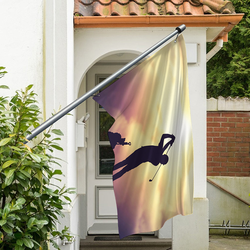 Pro Golf Swing Print Polyester Flag