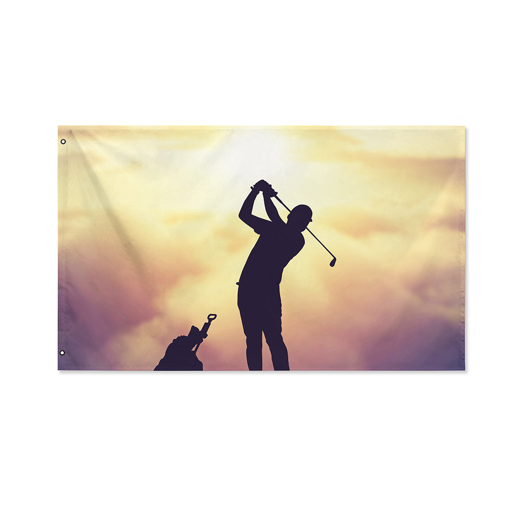 Pro Golf Swing Print Polyester Flag