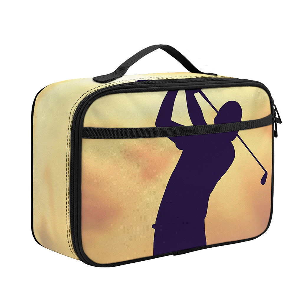 Pro Golf Swing Print Portable Lunch Bag