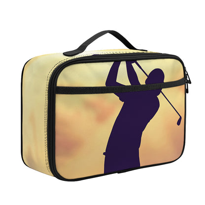 Pro Golf Swing Print Portable Lunch Bag