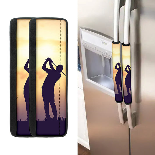Pro Golf Swing Print Refrigerator Handle Covers