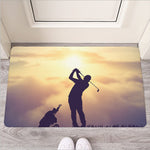Pro Golf Swing Print Rubber Doormat