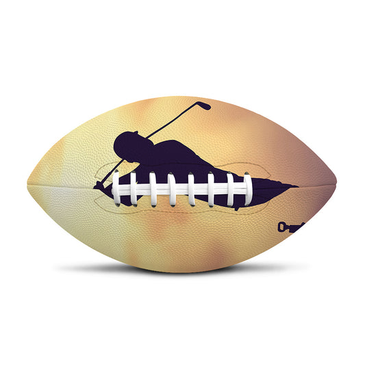 Pro Golf Swing Print Rugby Ball