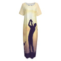 Pro Golf Swing Print Short Sleeve Long Nightdress