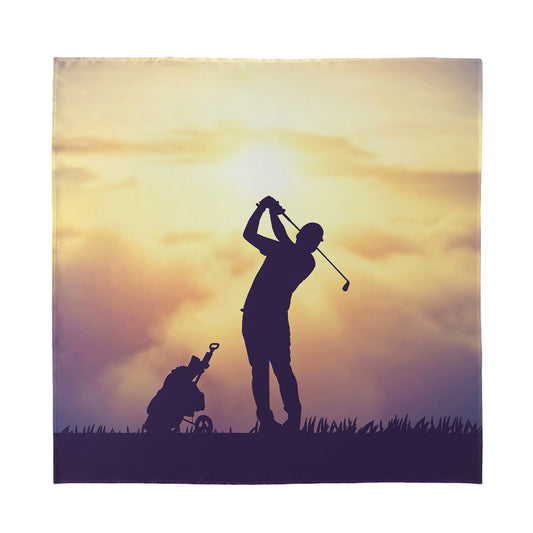 Pro Golf Swing Print Silk Bandana