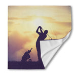 Pro Golf Swing Print Silk Bandana