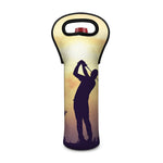 Pro Golf Swing Print Single Neoprene Wine Tote