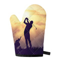 Pro Golf Swing Print Single Oven Mitt