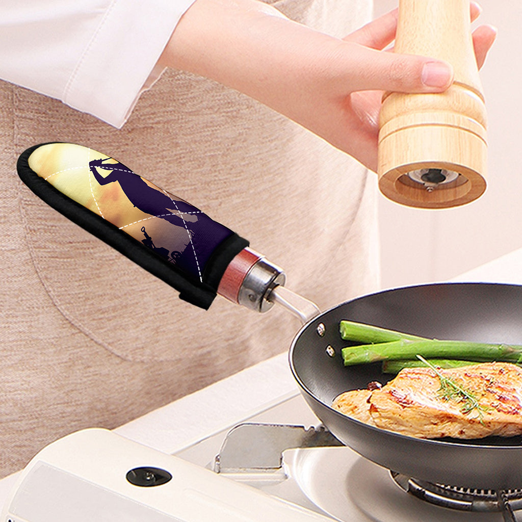 Pro Golf Swing Print Skillet Handle Cover