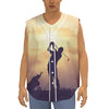 Pro Golf Swing Print Sleeveless Baseball Jersey