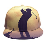 Pro Golf Swing Print Snapback Cap