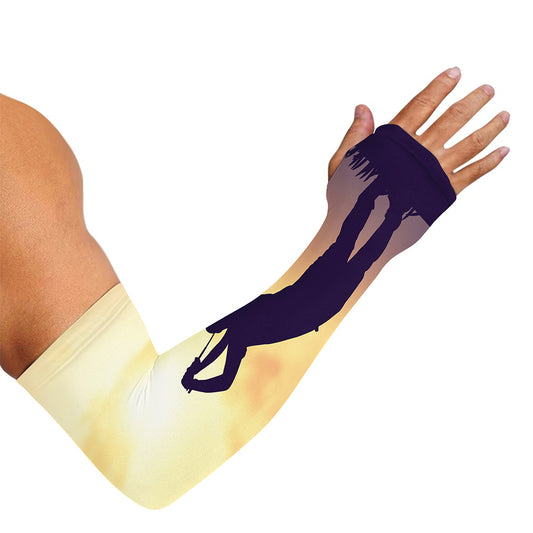 Pro Golf Swing Print Sun Protection Arm Sleeves