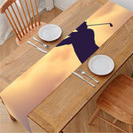 Pro Golf Swing Print Table Runner