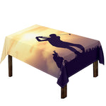 Pro Golf Swing Print Tablecloth