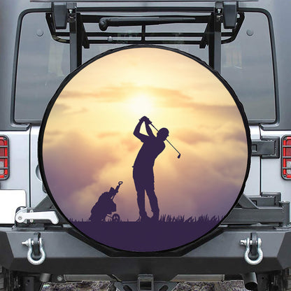 Pro Golf Swing Print Tire Cover