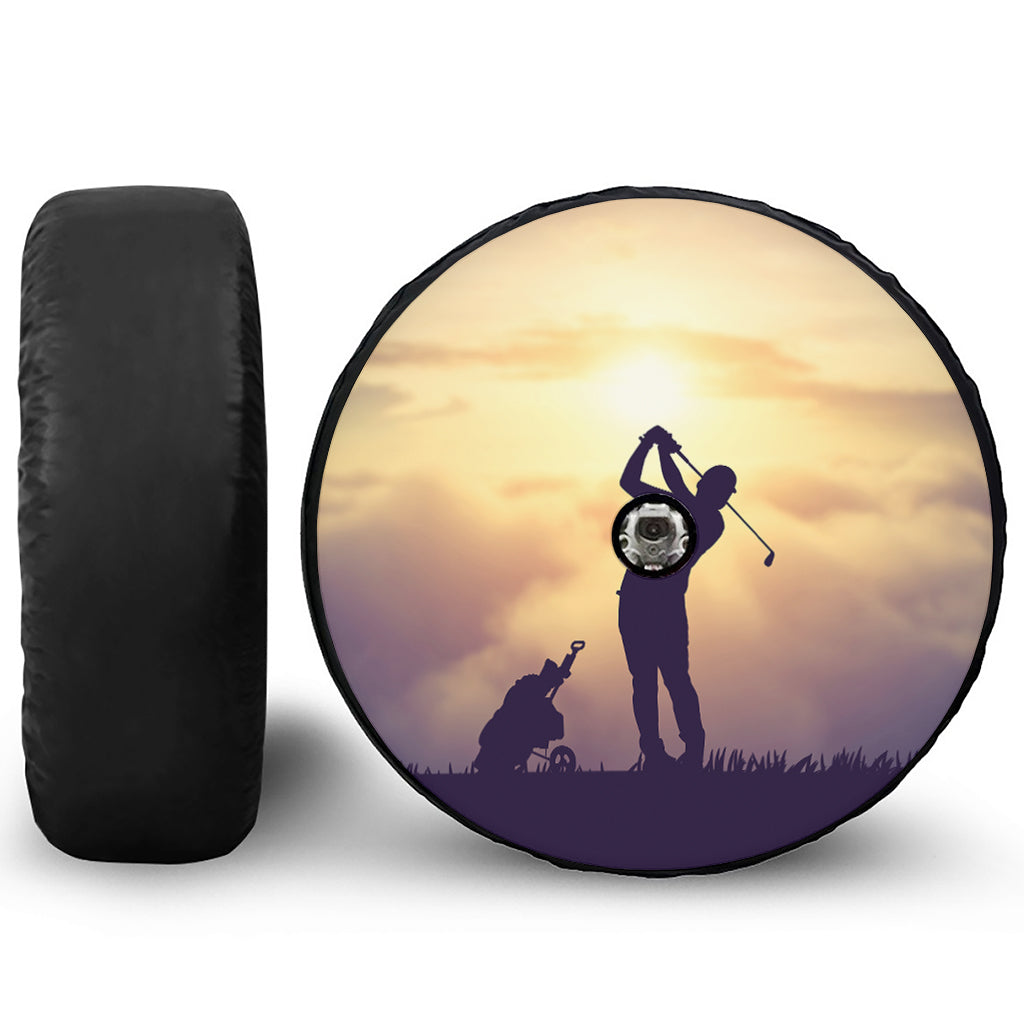 Pro Golf Swing Print Tire Cover With Camera Hole